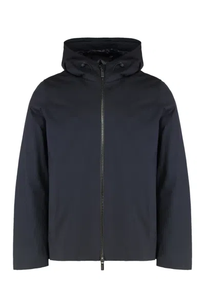 Rrd - Roberto Ricci Design Jacket Made Of Wool Blend With Hood In Blue