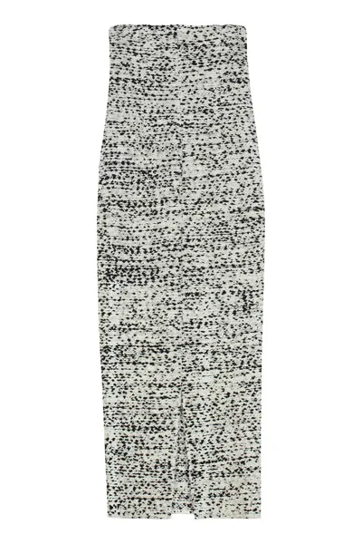 Alberta Ferretti Gonna Midi In Bouclé Knit In Multi