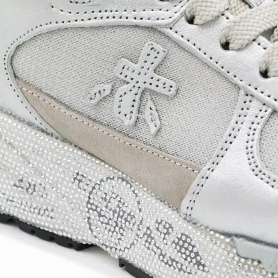Premiata Mase-d Silver Sneakers In White