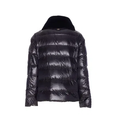 Herno Faux Fur-inserts Ultralight Padded Jacket Clothing In Black