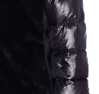 Herno Faux Fur-inserts Ultralight Padded Jacket Clothing In Black