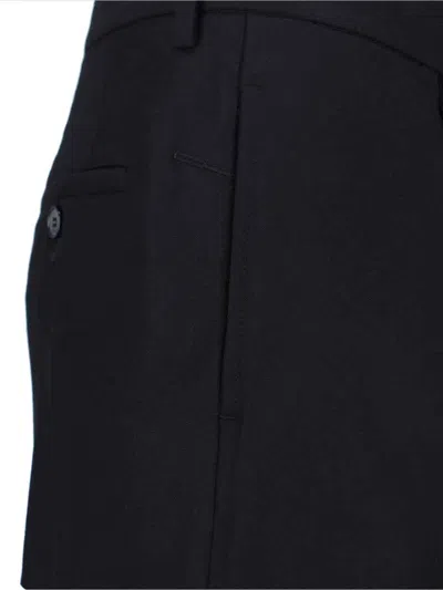 Cruna Straight-leg Black Trousers With Tailored Fit In Black