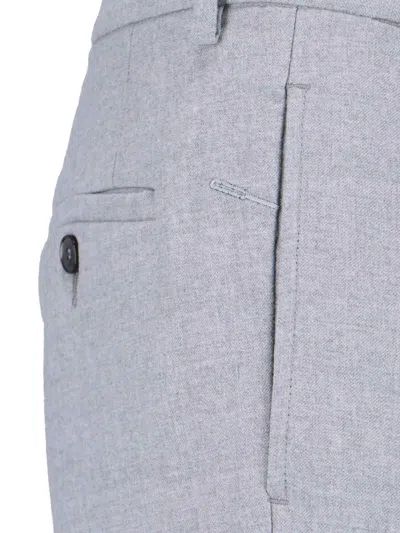 Cruna Straight-leg Grey Trousers With Structured Waistband In Gray