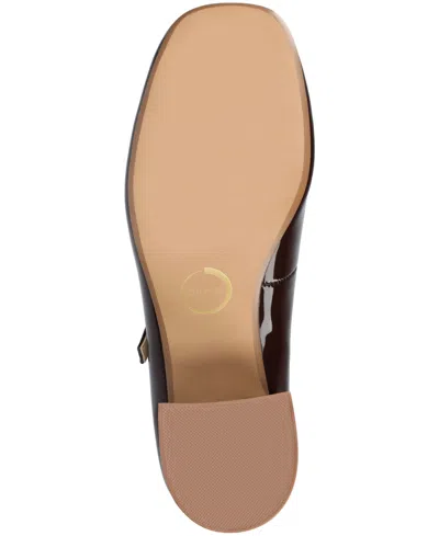 Journee Collection Okenna Womens Square Closed Toe Block Heel Pumps In Brown