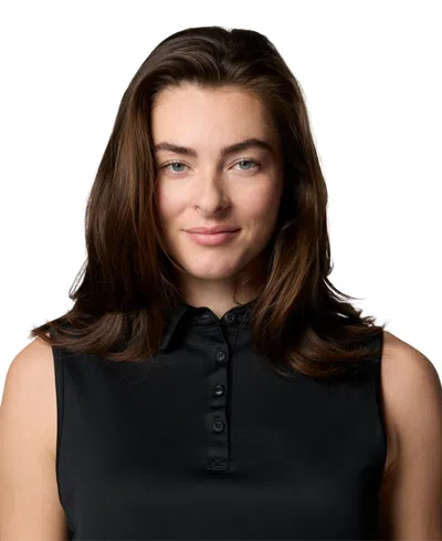 Columbia Women's Cedar Coast Sleeveless Polo Top In Black