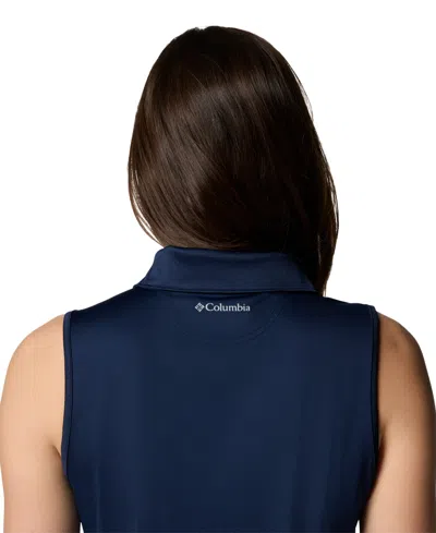 Columbia Women's Cedar Coast Sleeveless Polo Top In Blue