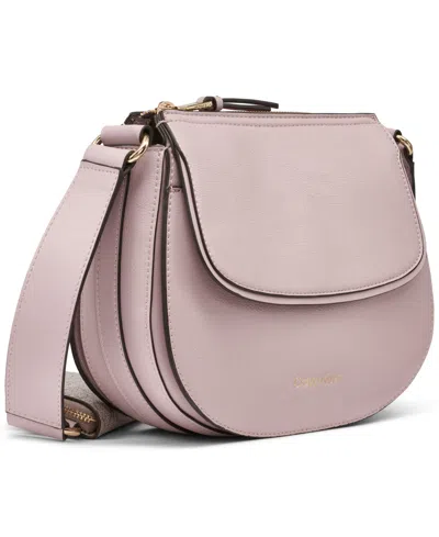 Calvin Klein Bella Adjustable Crossbody With Signature Zippered Pouch In Pink