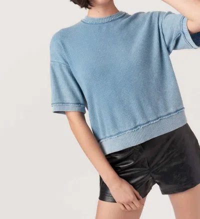 Project Social T Waffle Burnout Tee In Alpine Blue In Blue