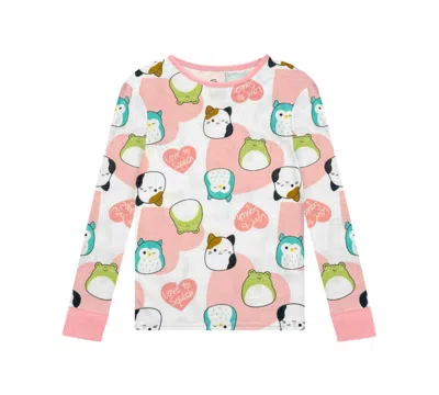 Squishmallow Girls 4-10 4-piece Bunny Fleece Tight Fit Pajama Set In Pink