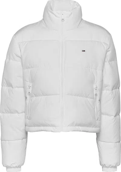 Tommy Jeans Quilted Insulated Jacket With Adjustable Fit And Convenient Pockets In White
