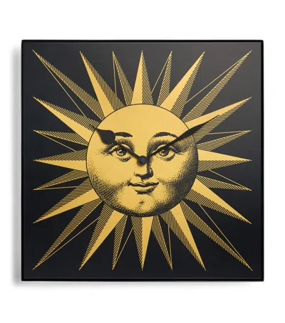 Fornasetti Grande Sole Wall Clock In Black