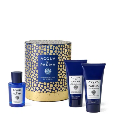 Acqua Di Parma Arancia Di Capri La Riserva 3-piece Gift Set In Blue