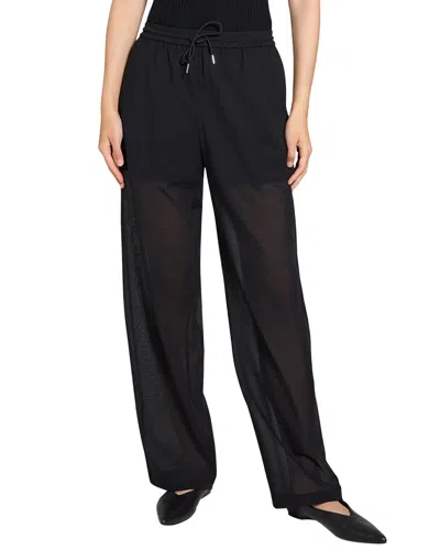 Theory Drawcord Pull-on Pant In Lightweight Wool In Black