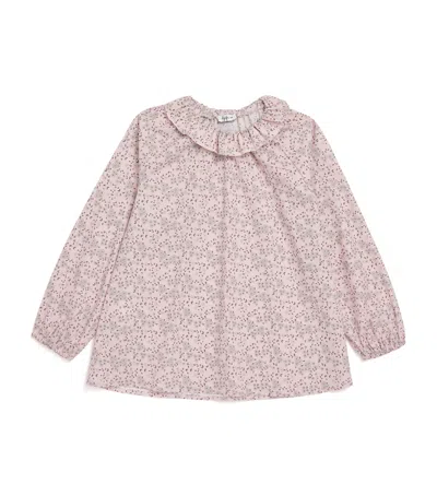 Il Gufo Cotton-blend Floral T-shirt In Purple