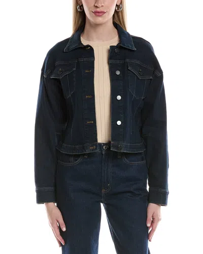 Kenneth Cole Corset Trucker Jacket In Blue