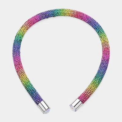 Fashnzfab Bling Studded Headband In Multi