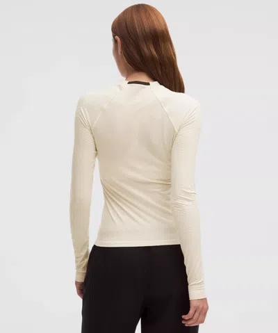 Lululemon Diamond-texture Wool-blend Crewneck Base Layer In Neutral