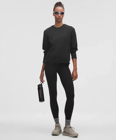Lululemon It's Rulu Fleece Long-sleeve Shirt In Black