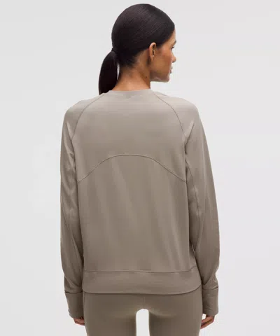 Lululemon It's Rulu Fleece Long-sleeve Shirt In Gray