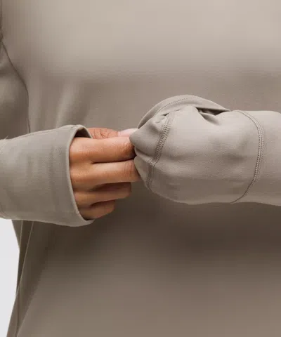 Lululemon It's Rulu Fleece Long-sleeve Shirt In Gray