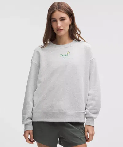 Lululemon Perfectly Oversized Fleece Crew In Gray