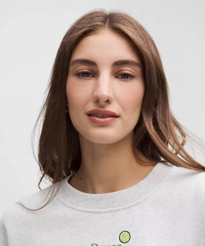 Lululemon Perfectly Oversized Fleece Crew In Gray