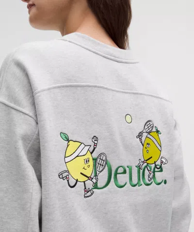 Lululemon Perfectly Oversized Fleece Crew In Gray