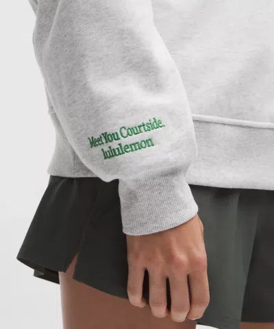 Lululemon Perfectly Oversized Fleece Crew In Gray