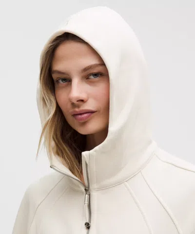 Lululemon Scuba Oversized Half-zip Hoodie In White