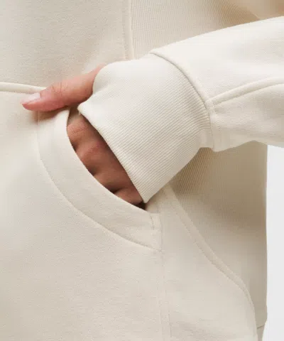 Lululemon Scuba Oversized Half-zip Hoodie In White