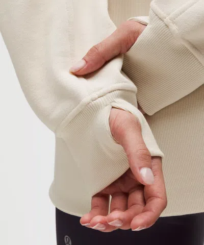 Lululemon Scuba Oversized Half-zip Hoodie In White