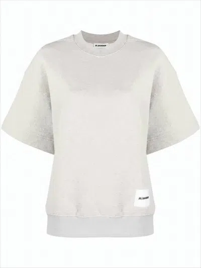 Jil Sander Boxy-fit Short-sleeved T-shirt With Subtle Ribbed Detailing In White