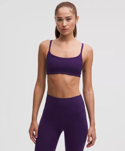 Lululemon Wunder Train Strappy Racer Bra In Purple
