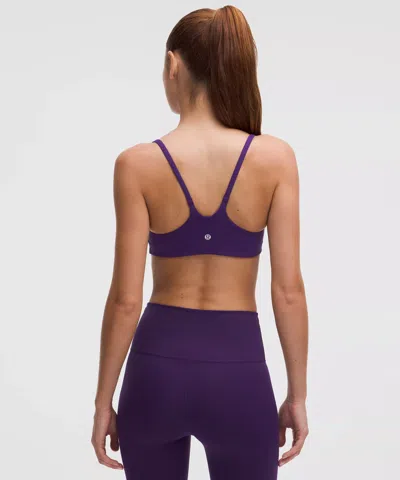 Lululemon Wunder Train Strappy Racer Bra In Purple