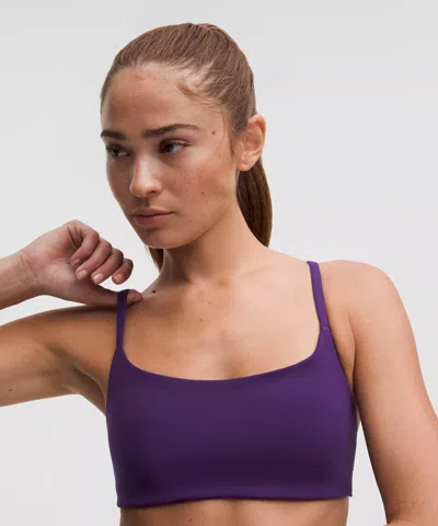 Lululemon Wunder Train Strappy Racer Bra In Purple