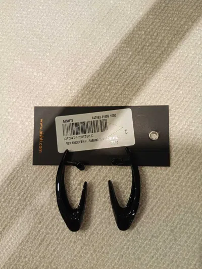 Alexander Mcqueen Geometric Earrings In Black