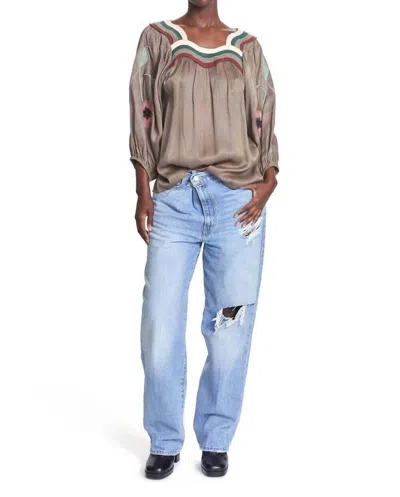 Corey Lynn Calter Patti Top In Walnut In Brown