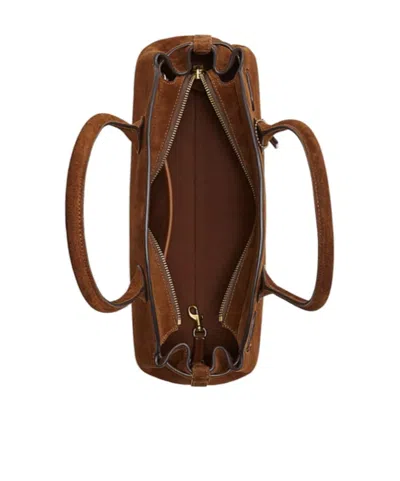 Coach Empire Carryall Suede Shoulder Bag In Brown