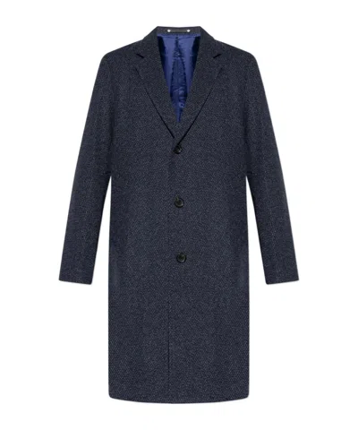 Ps By Paul Smith Ps Paul Smith Single-breasted Coat In Blue