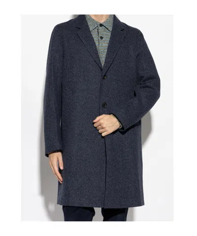 Ps By Paul Smith Ps Paul Smith Single-breasted Coat In Blue
