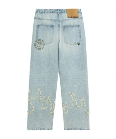 Barrow Fade Detail Jeans Leggings In Blue