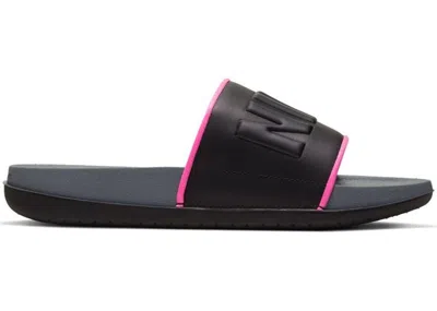 Pre-owned Nike Offcourt Slide (women's) Sneakers In Dark Grey/black/pink Blast In Multi