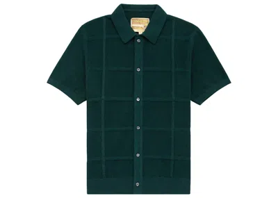 Pre-owned Aimé Leon Dore Men's Aime Leon Dore Windowpane Cardigan In Green
