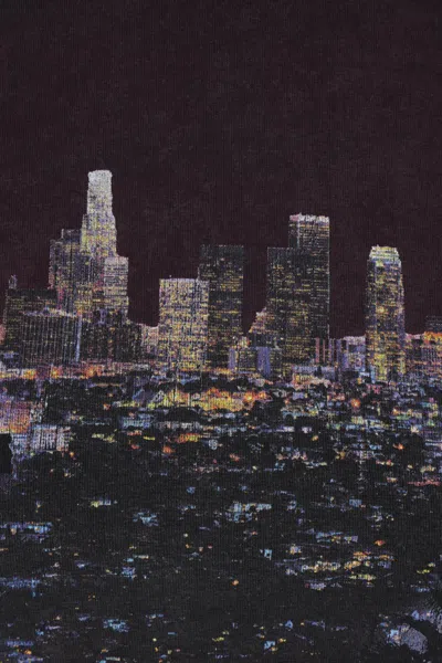 Balenciaga City Of Angels Shrunk T-shirt In Black