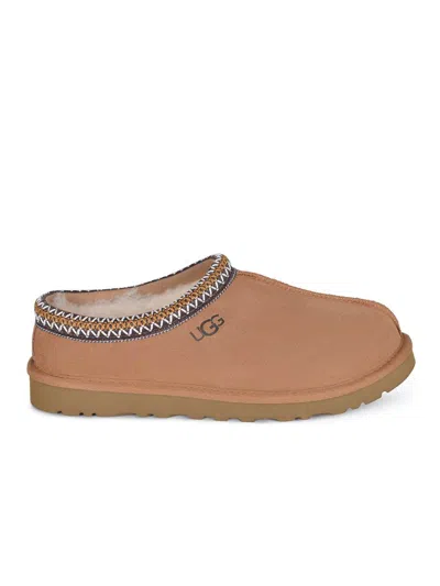 Ugg Tasman Chestnut Eather Slip Ons In Brown
