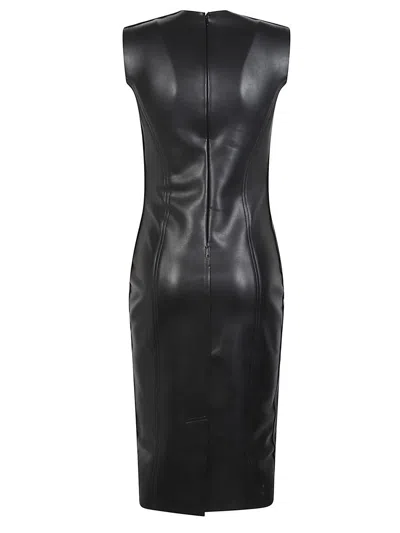 Norma Kamali Grace Panelled Dress In Black