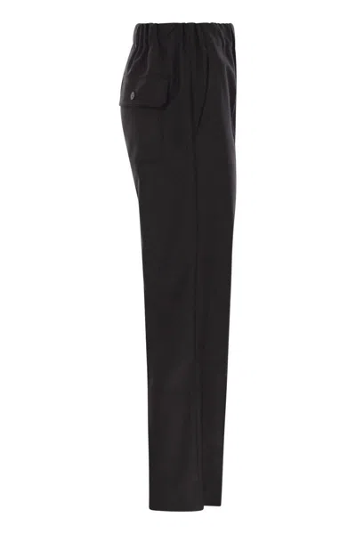 Weekend Max Mara Hateley - Wool Flannel Trousers In Black