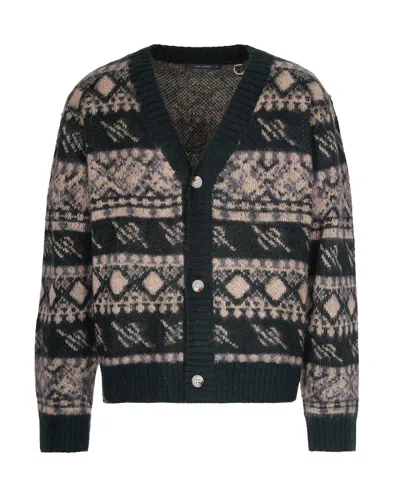 Daily Paper Patterned Button Cardigan In Multi