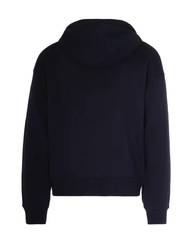 Daily Paper Boxy Black Hoodie With Adjustable Hood And Embroidered Logo In Black