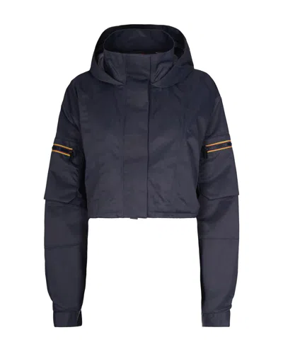 K-way Long-sleeved Hooded Casual Jacket In Blue
